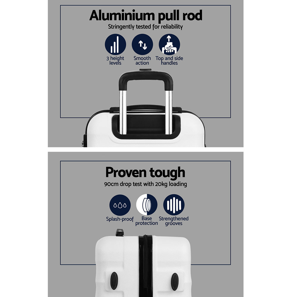 Wanderlite 2pcs Luggage Set White