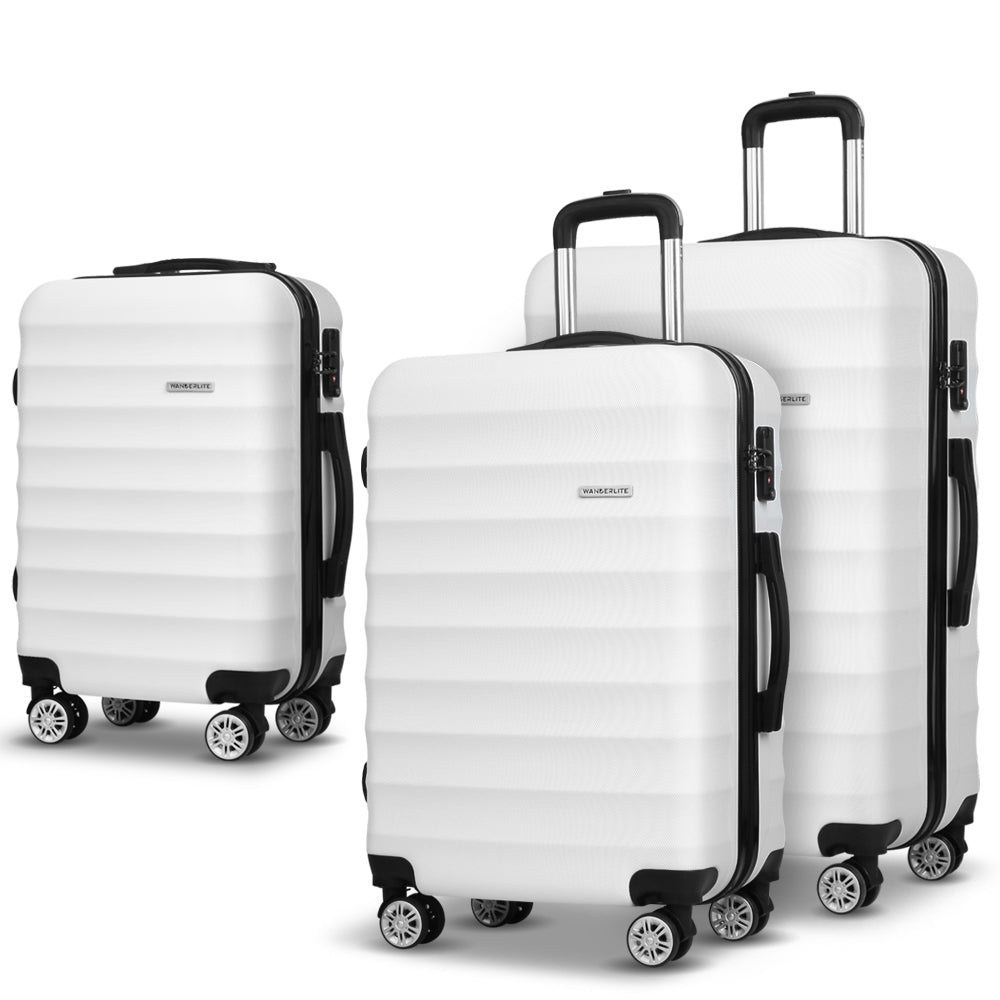 Wanderlite 3pcs Luggage Set White