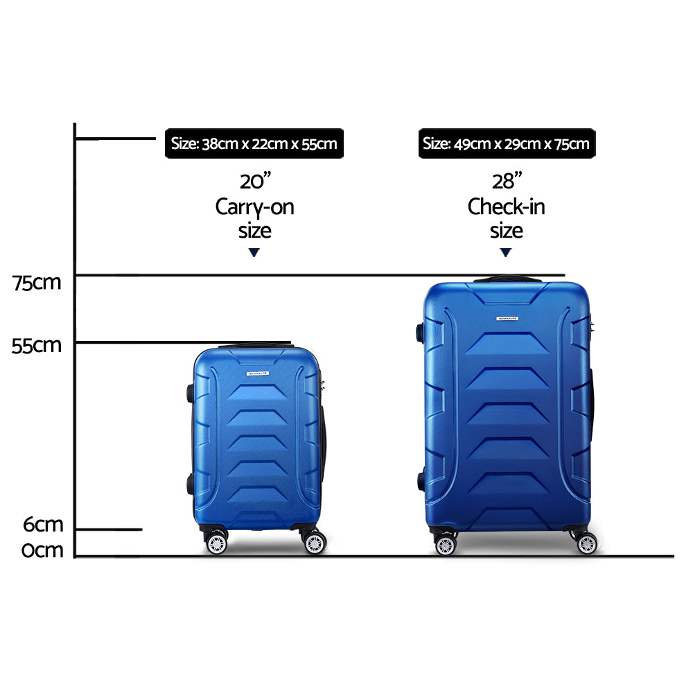 Wanderlite 2pc Luggage Set Blue