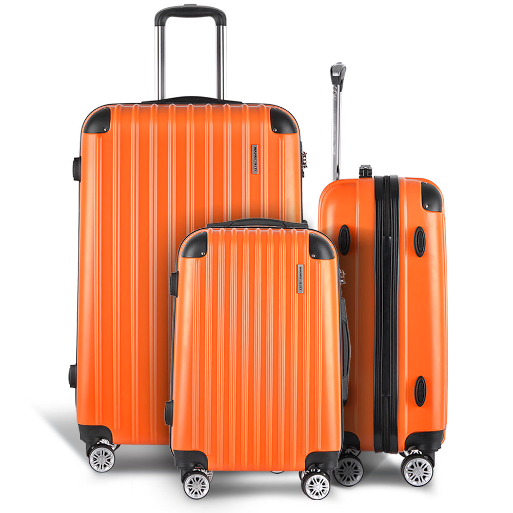 Wanderlite 3pc Luggage Set TSA Orange