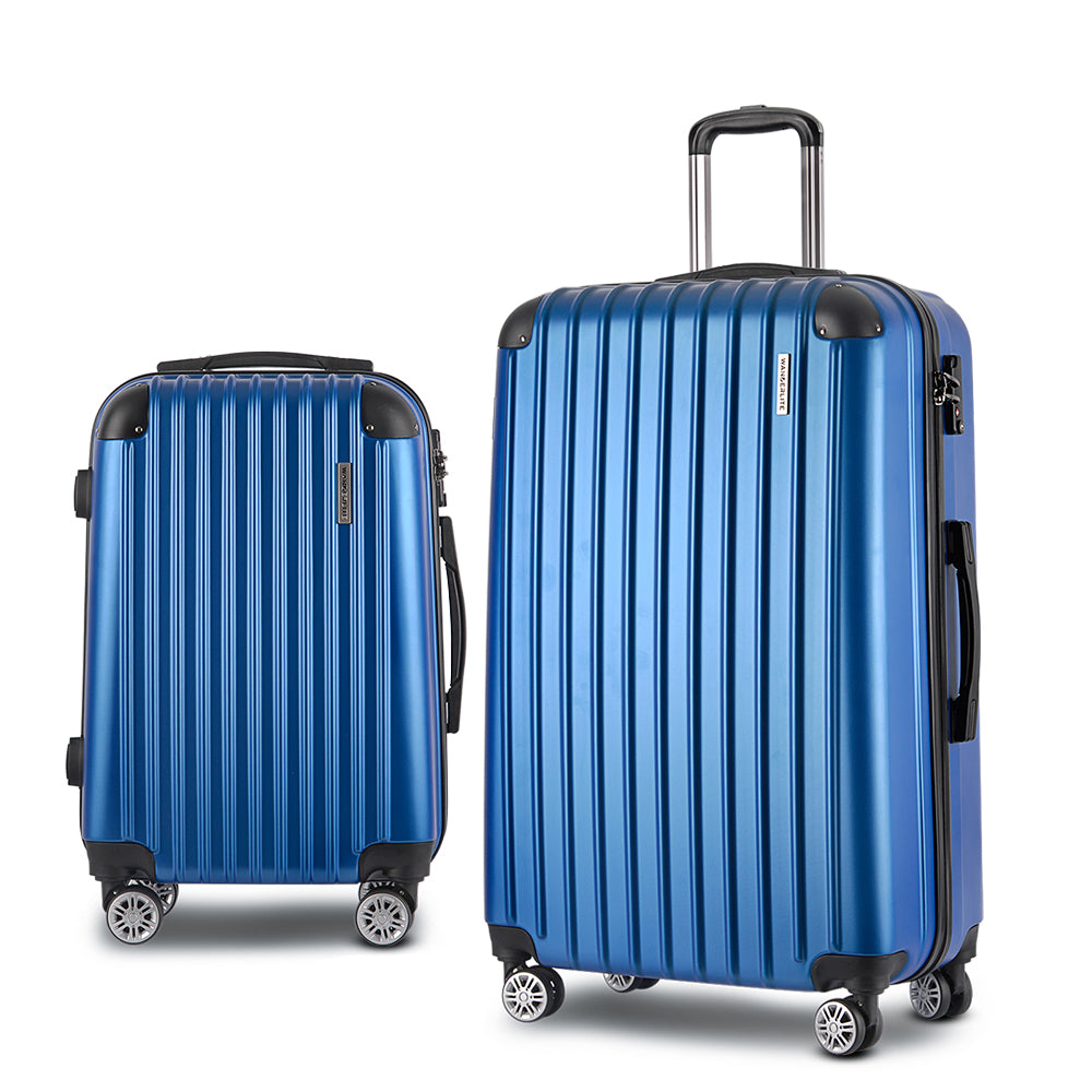 Wanderlite 2pcs Luggage Set Blue