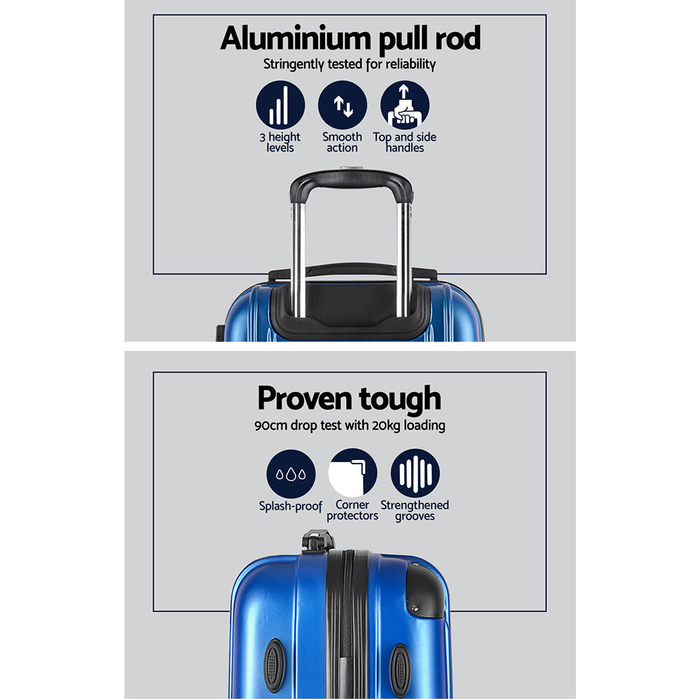 Wanderlite 2pcs Luggage Set Blue