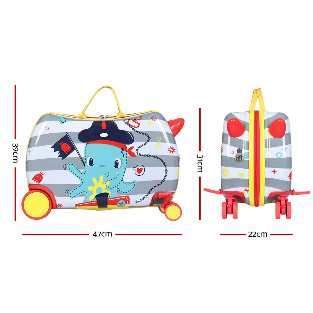 Wanderlite 17 Kids Ride On Luggage Octopus