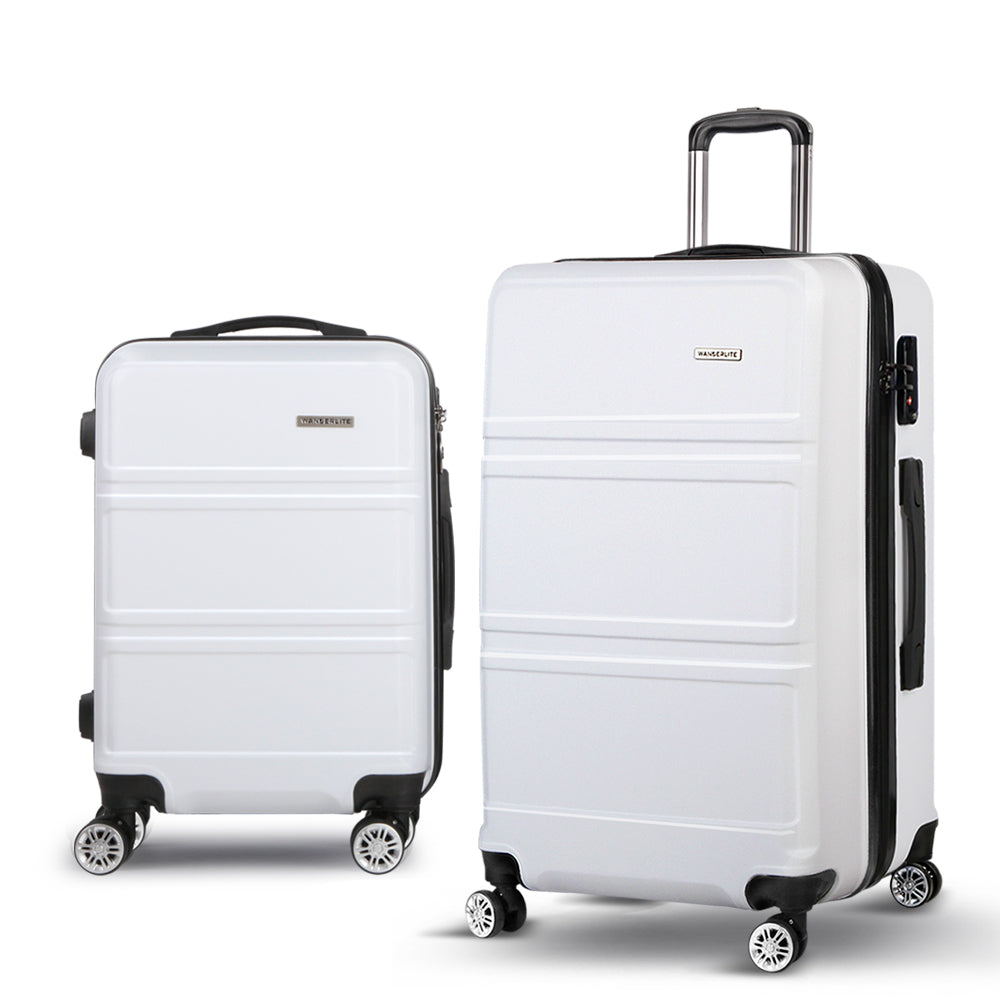 Wanderlite 2pc Luggage Set TSA White