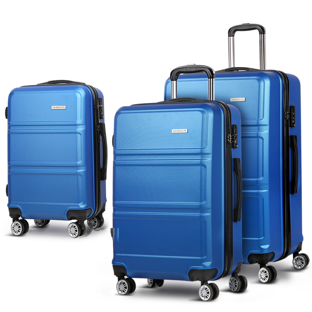 Wanderlite 3pc Luggage Set TSA Blue