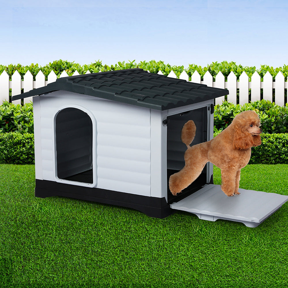 Pawz Dog Kennel Outdoor Indoor Plastic Garden Large House Weatherproof Outside L