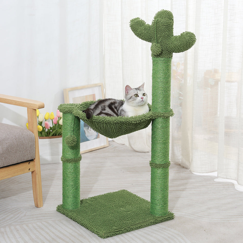 Pawz Cactus Cat Trees Scratching Post Tower Condo Hammock House Scratcher 95cm