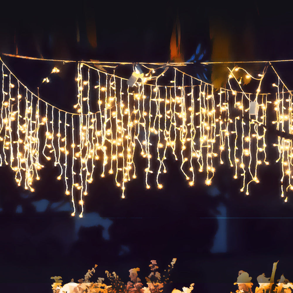 Traderight Group  LED Curtain Fairy String Lights Wedding Outdoor Xmas Party 500 Lights Warm White