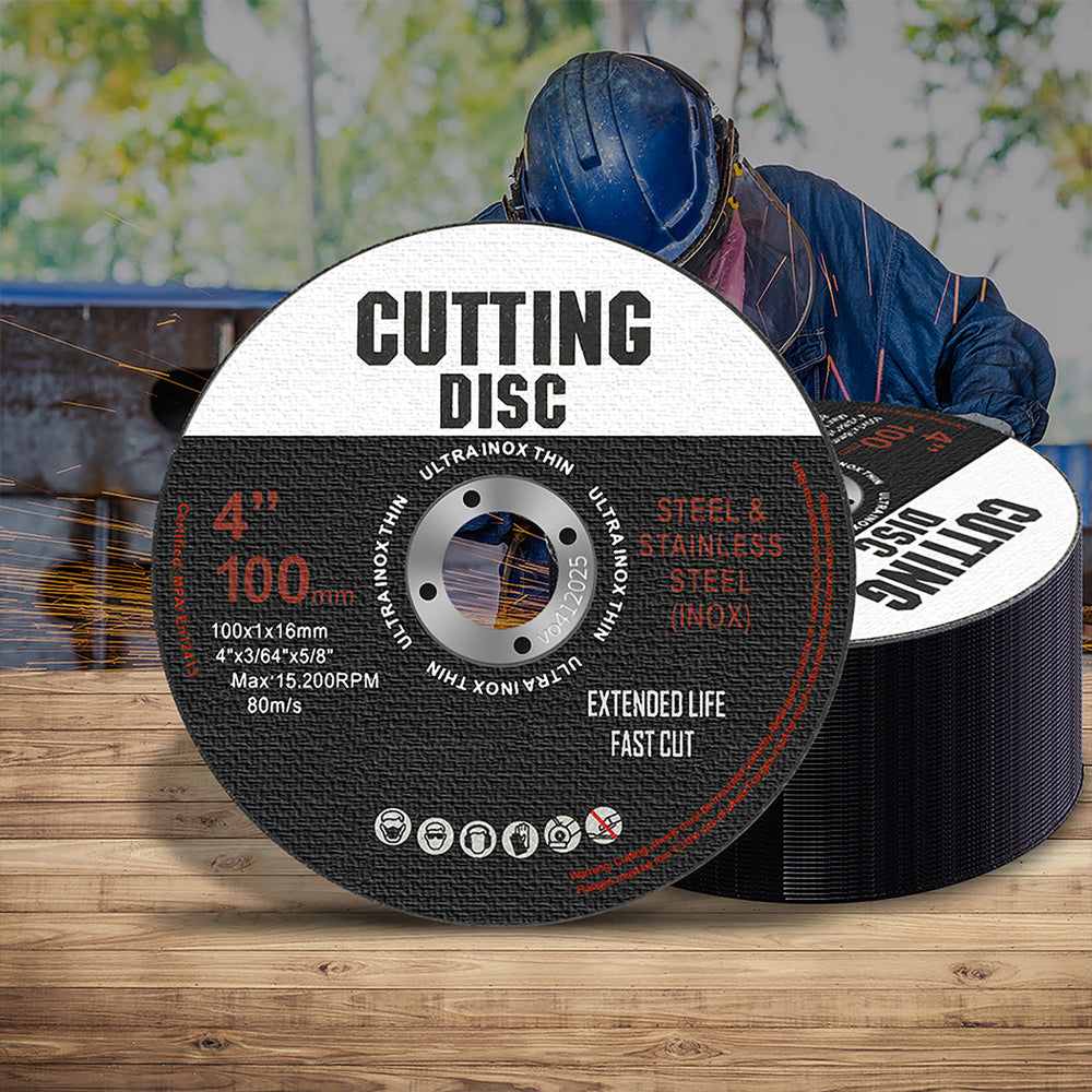 Traderight Cutting Discs 100mm 4&quot; Thin Cut Off Wheel Steel Angle Grinder x200
