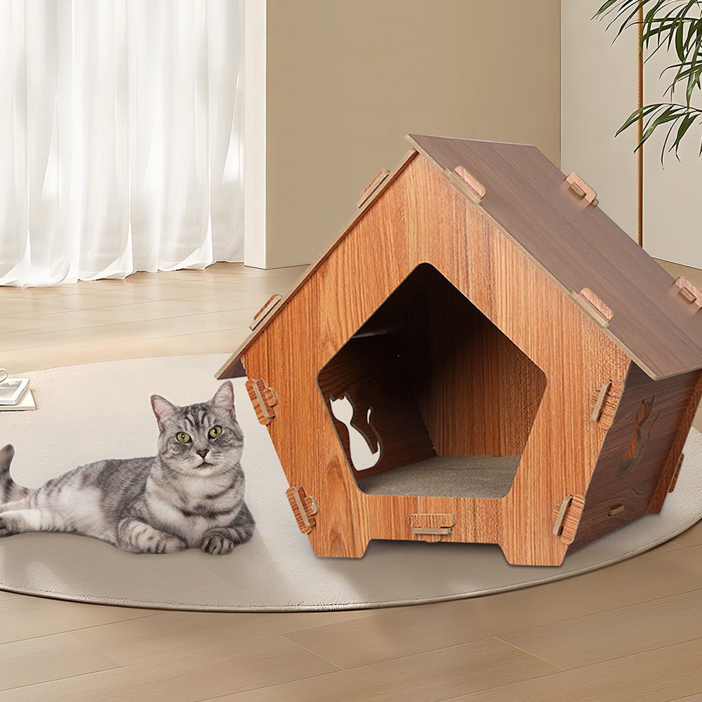 Pawz Cat Scratcher Scratching Board Corrugated Cardboard Scratch Bed Condo House