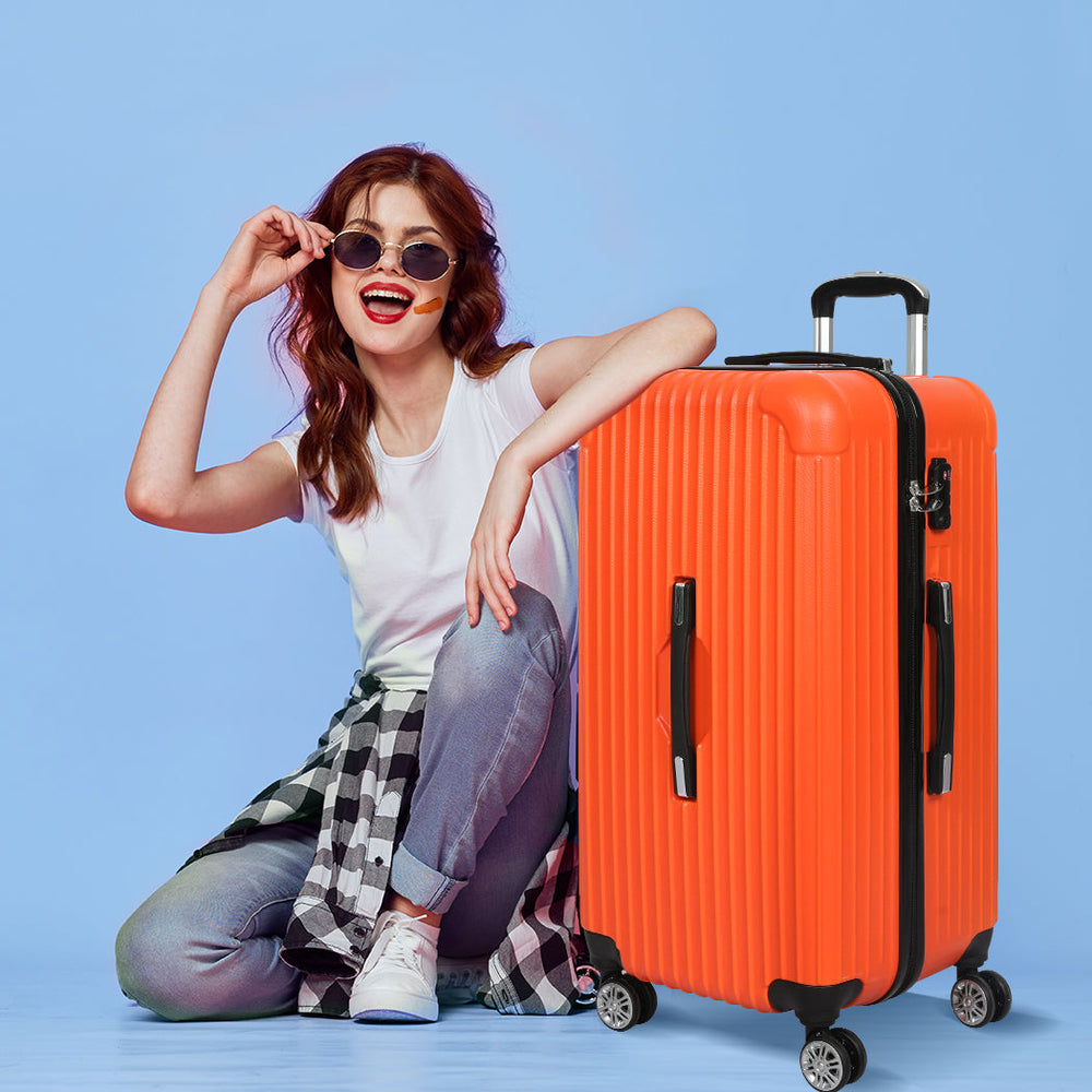 Slimbridge 30&quot;Trunk Luggage Travel Suitcase Travelling Large TSA 4 Wheels Orange