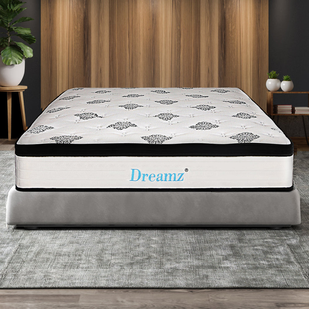 Dreamz Bedding Mattress Spring Single Size Premium Bed Top Foam Medium Firm 30CM