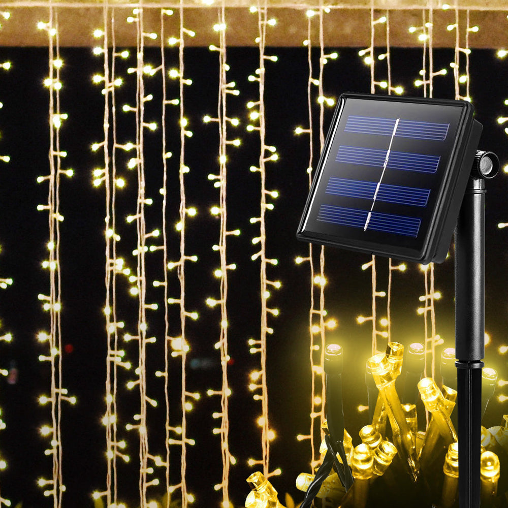 Solar Powered LED Fairy String Lights Outdoor Garden Party Wedding Controller