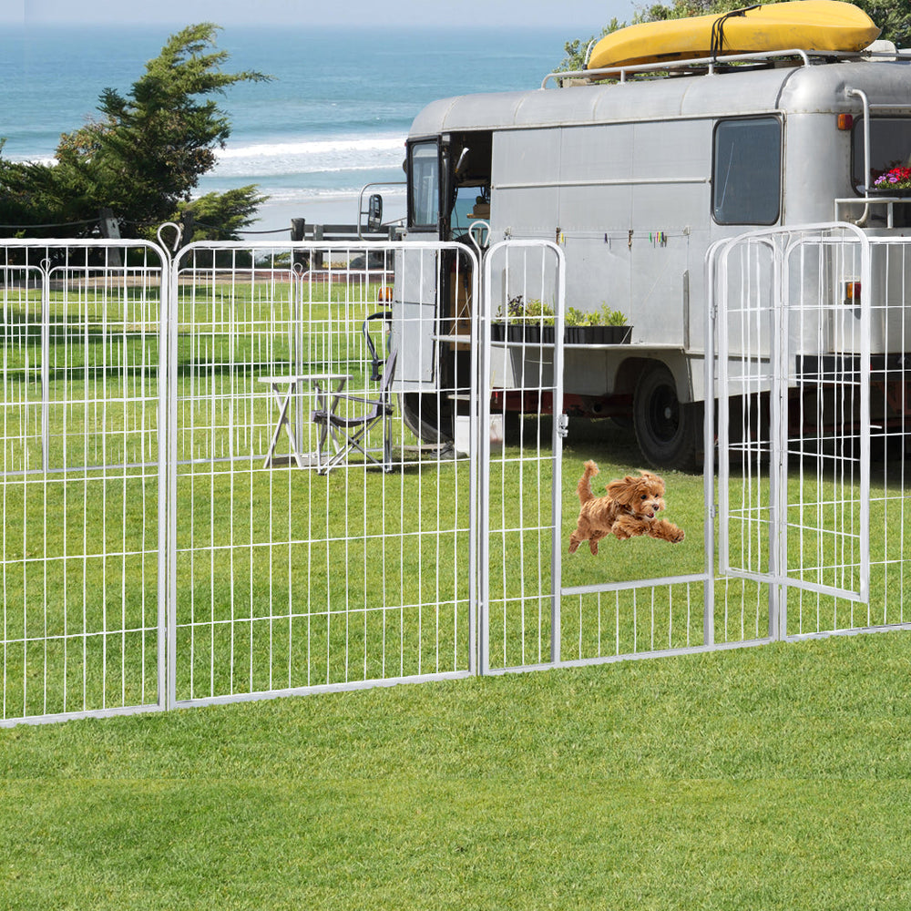 Pawz 8 Panel 40&#39;&#39; Pet Dog Playpen Puppy Exercise Cage Enclosure Fence Metal