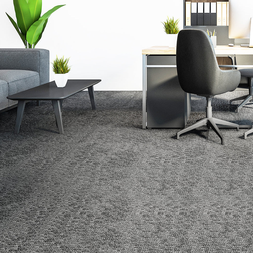 Marlow 20x Carpet Tiles 5m2 Box Heavy Commercial Retail Office Flooring Grey