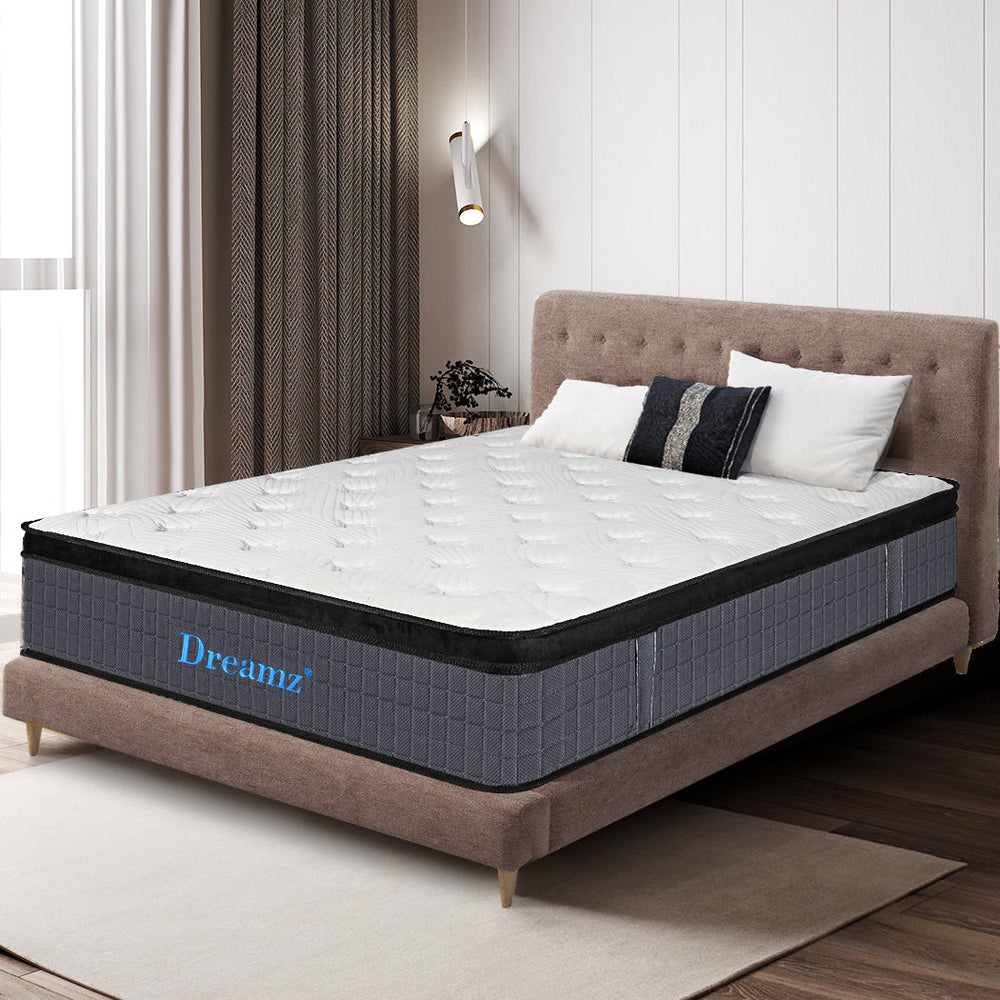 Dreamz Bedding Mattress Spring King Size Premium Bed Top Foam Medium Firm 32CM