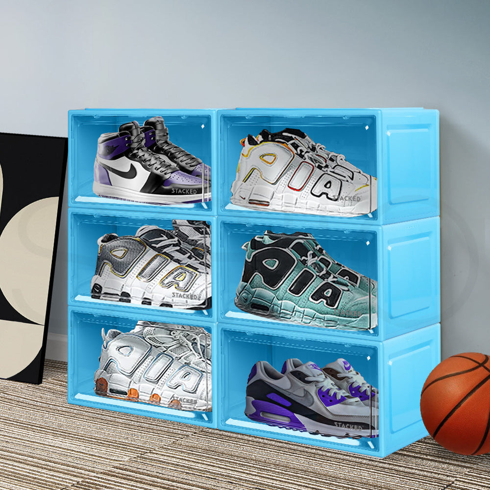 Stacked Sneaker Display Case Shoe Storage Box Magnetic Stackable Breathable 6x