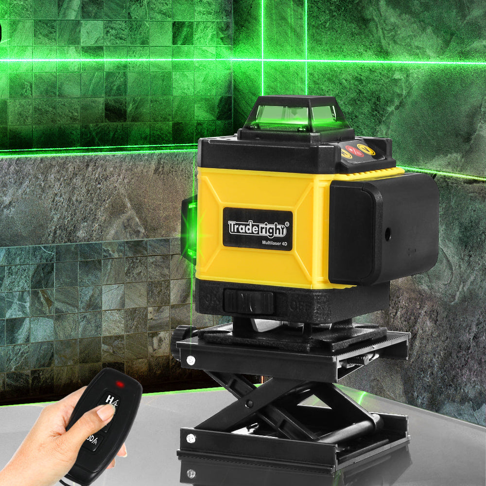 Traderight Laser Level Green Light 4D 16 Lines Self Leveling 360o Rotary Measure