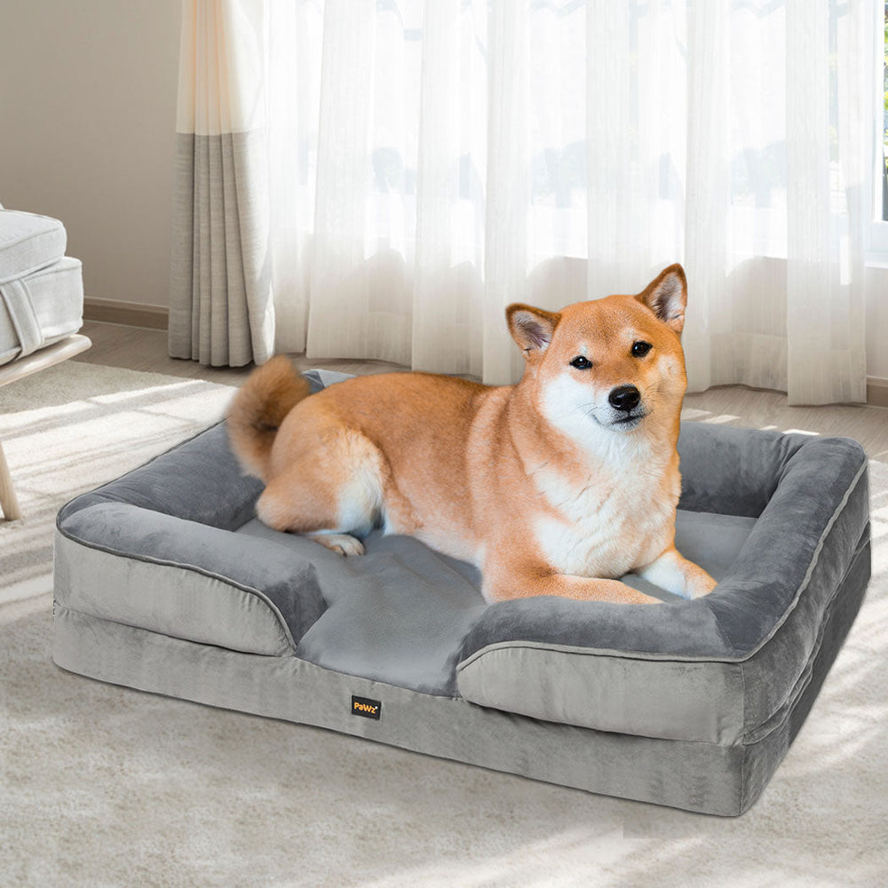 Pawz Memory Foam Pet Sofa Bed Cushion Dog Mat Washable Removable Orthopedic L