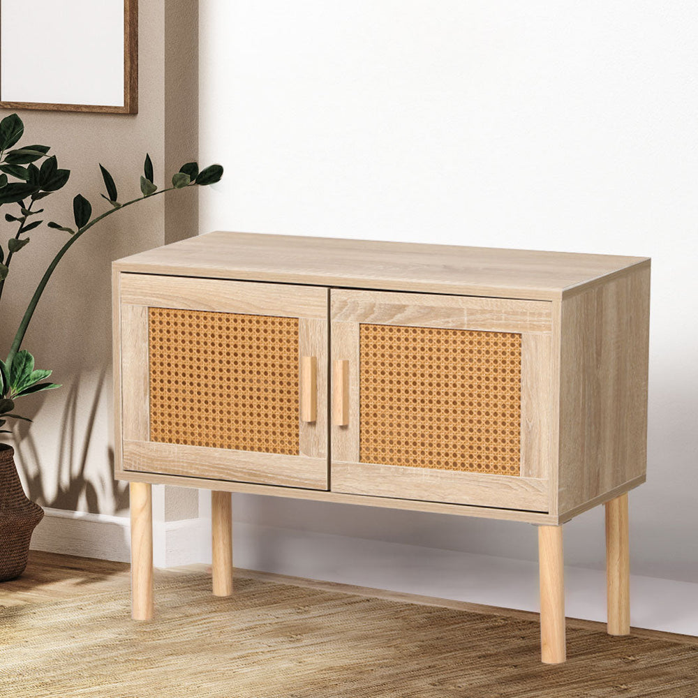 Levede Storage Cabinet Coffee Table Rattan Drawers  Wooden Cane Furniture