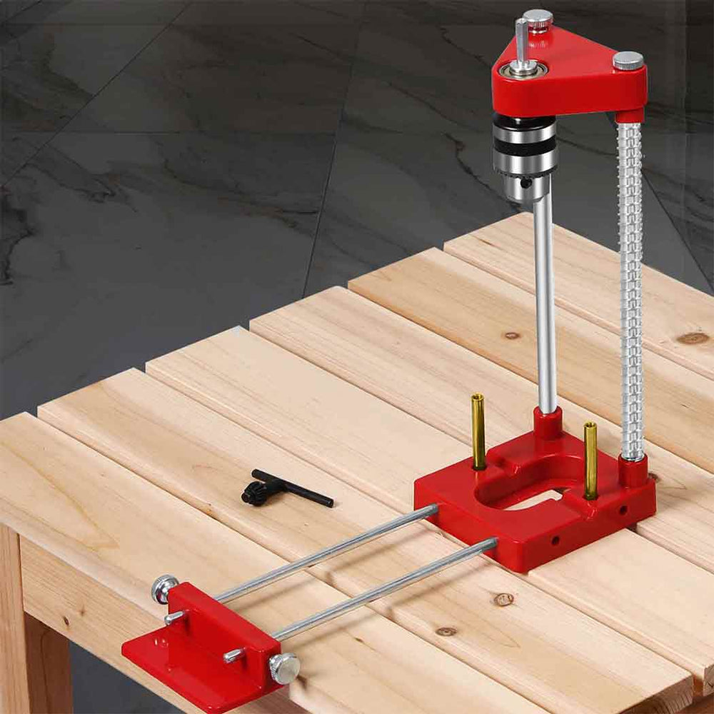 Traderight Drill Locator Alloy Steel Woodworking Drilling Guide Jig Adjustable