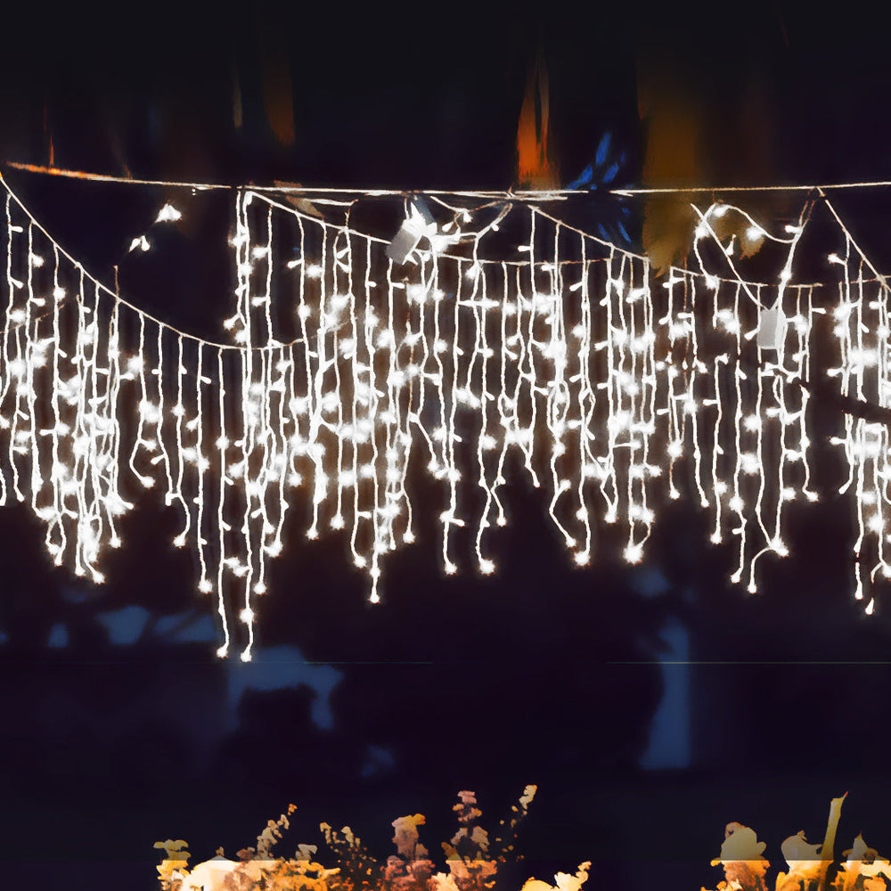 Traderight Group  Curtain Fairy String Lights Wedding Outdoor Xmas Party Lights Cool White 300 LED