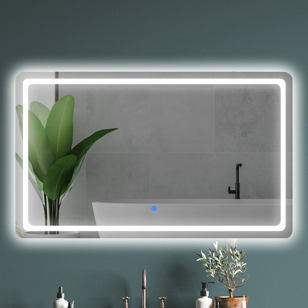 Emitto LED Wall Mirror Anti-fog Bathroom Mirrors Makeup Light 120x70cm