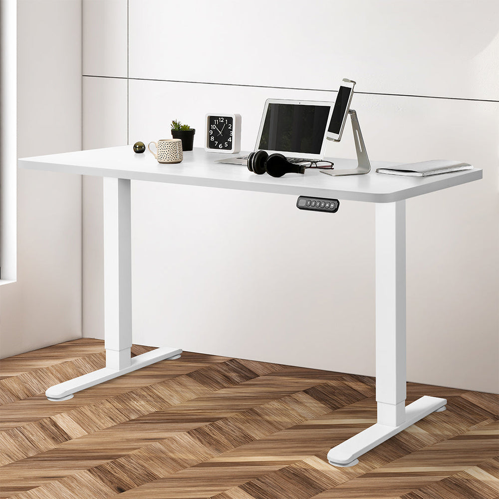 Levede Motorised Standing Desk Adjustable Sit Stand Cable Management 140X70cm