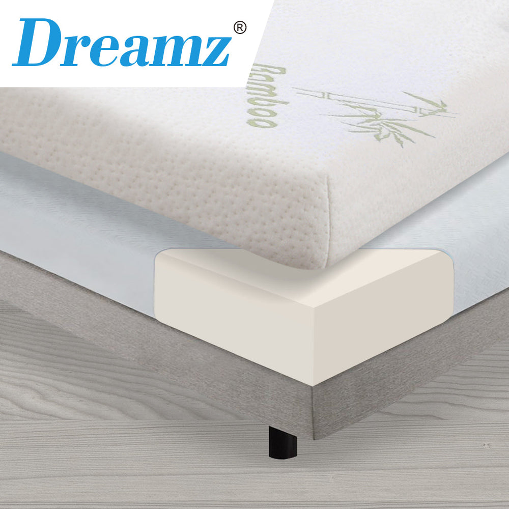 Dreamz Memory Foam Mattress Topper Bamboo Cover Washable 8CM Underlay Mat Queen