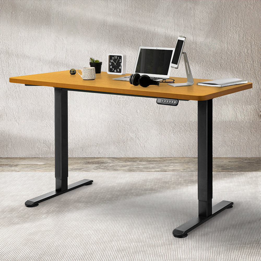 Levede Desktop For Motorised Adjustable Desk Electric Sit Stand Table 140X70CM