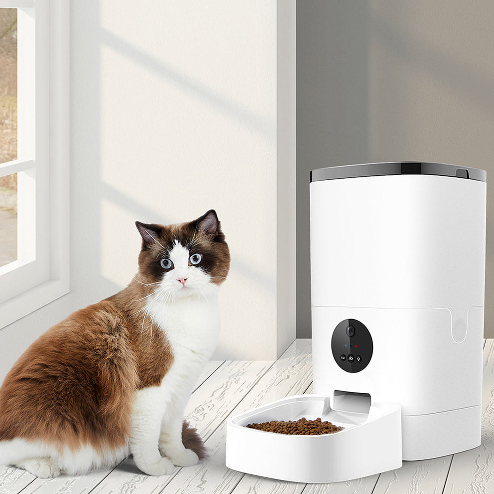 Pawz 6L  Auto Feeder Pet Automatic Camera Cat Dog Smart Wifi App Food Dispenser