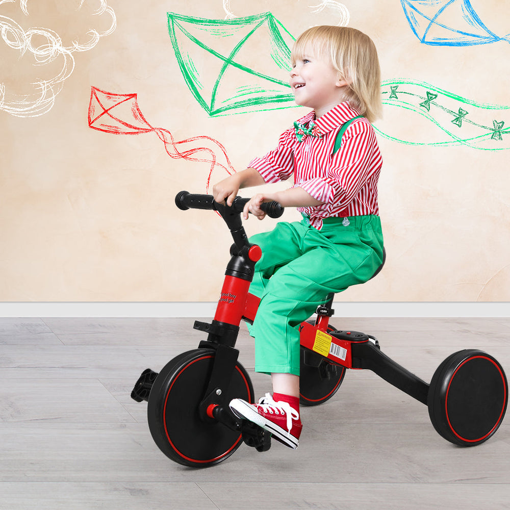 Bopeep Kids Tricycle Toddler Balance Bike 3 in1 Ride on Toys Toddler Push Trike