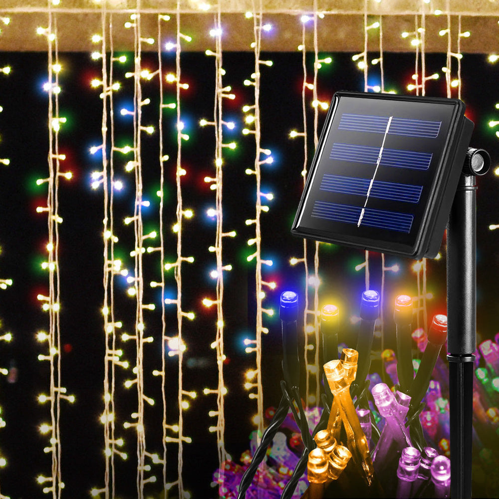 Solar Powered LED Fairy String Lights Outdoor Garden Party Wedding Controller