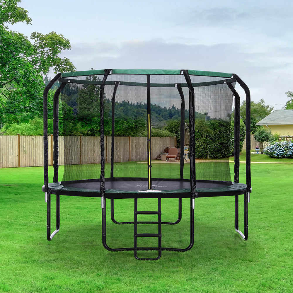 Centra Trampoline Round Trampolines Basketball set Safety Net Pad Mat 10FT
