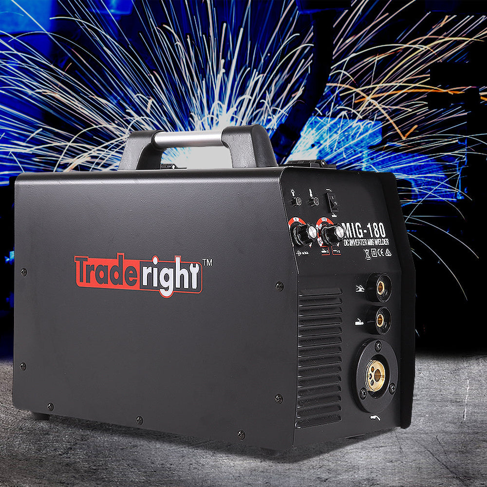 Traderight MIG Welder 180Amp MIG MMA  ARC Welding Machine 15A Plug Gas Gasless