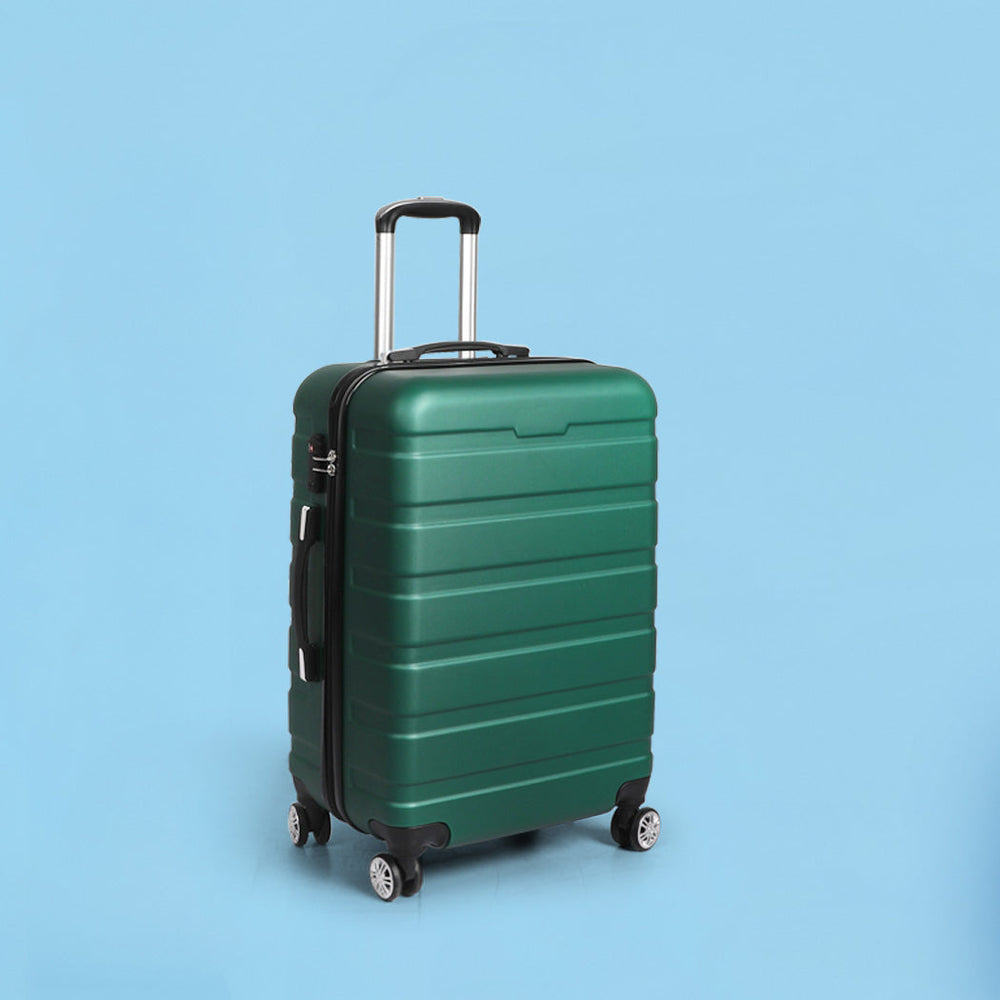 Slimbridge 24&quot; Luggage Case Suitcase Travel Packing TSA Lock Hard Shell Green