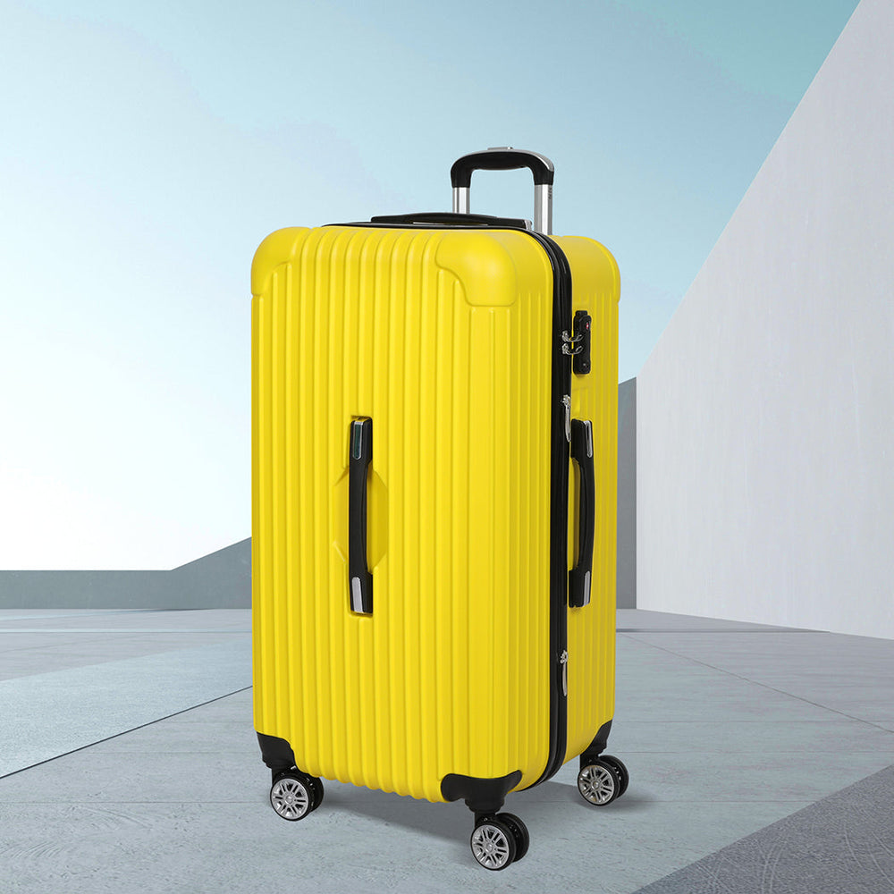 Slimbridge 30&quot;Trunk Luggage Travel Suitcase Travelling Large TSA 4 Wheels Yellow