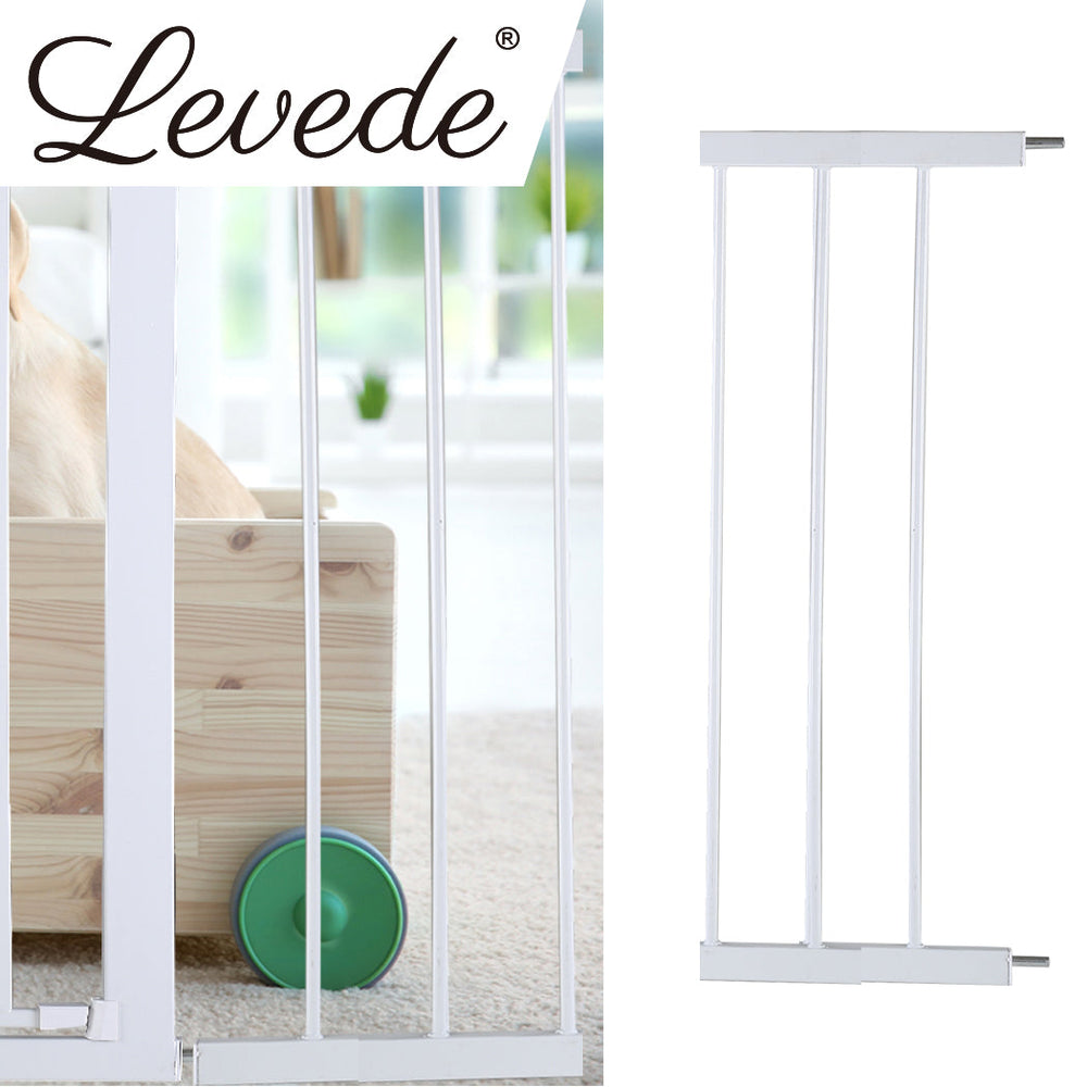 Levede Baby Safety Gate Adjustable Pet Stair Barrier 20cm Door Extension White