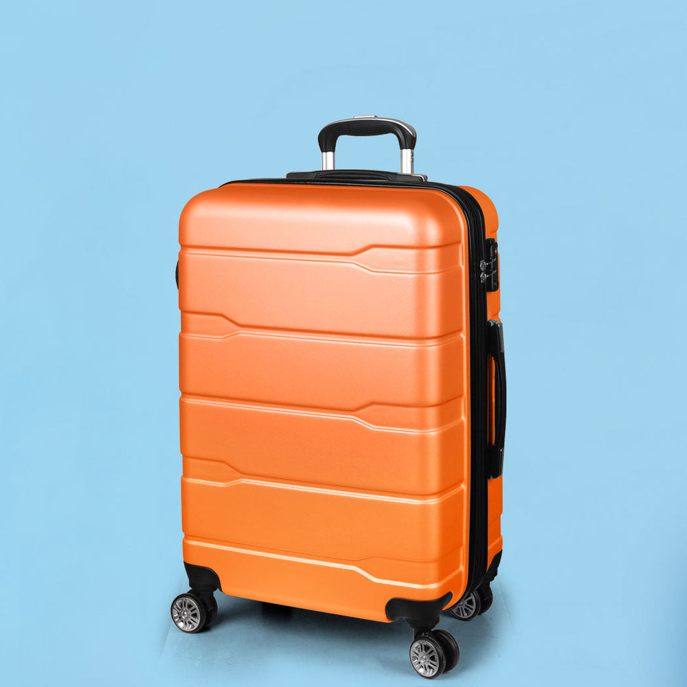 Slimbridge 24&quot; Expandable Luggage Travel Suitcase Case Hard Shell TSA Orange