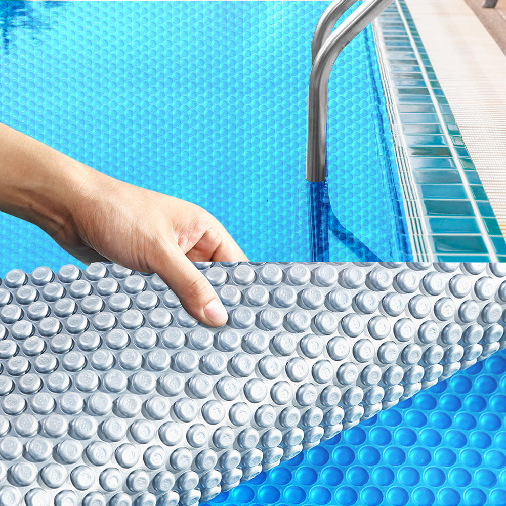 Traderight Group  Solar Swimming Pool Cover 400 Micron Outdoor Bubble Blanket Heater Size 11 X 4M