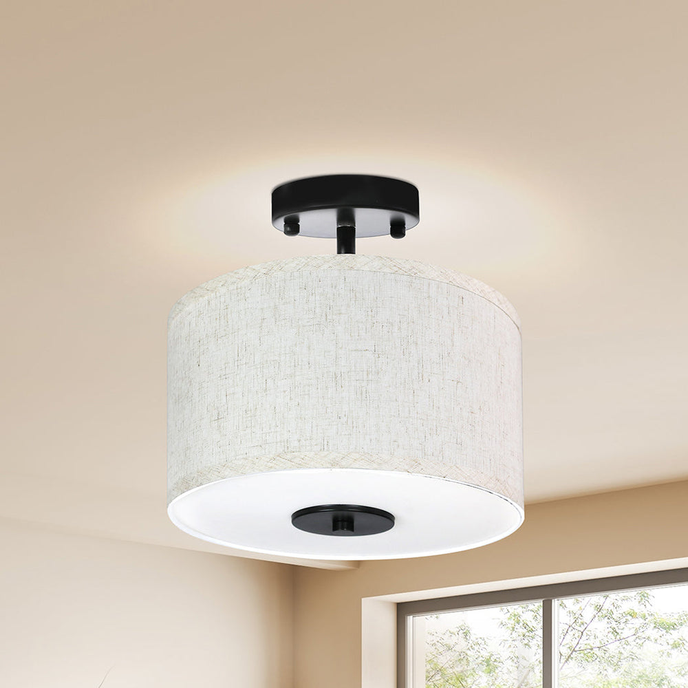 Emitto Ceiling Pendant Light 28cm Led Modern Lamp Home Lighting Linen Shade