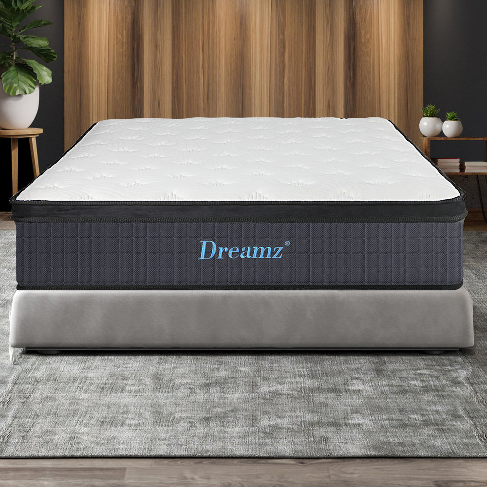 Dreamz Bedding Mattress Spring Queen Size Premium Bed Top Foam Medium Firm 32CM