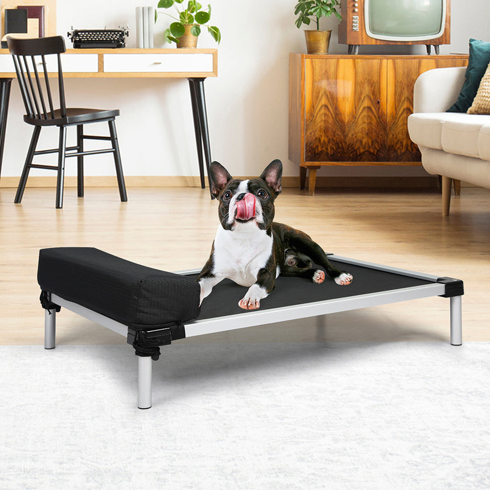 Pawz Pet Trampoline Aluminium Frame Dog Bed Elevated Raised Heavy Pillow Medium
