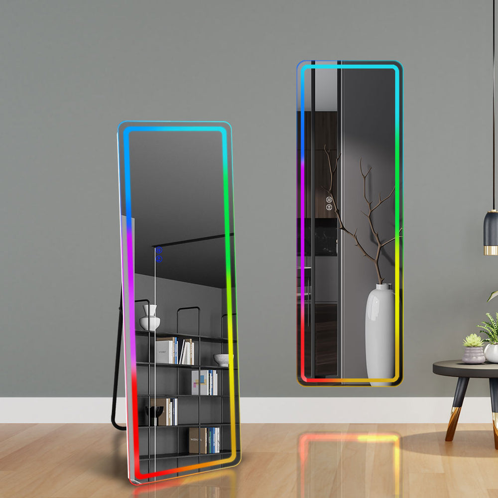 Emitto LED Wall Mirror Full Length Bathroom Makeup Wardrobe Floor RGB Mirrors