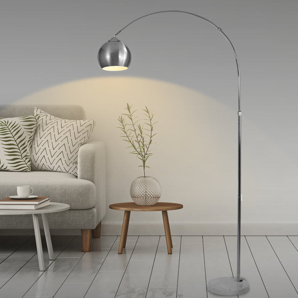 Emitto Modern LED Floor Lamp Stand Reading Light Adjustable Indoor Marble Base