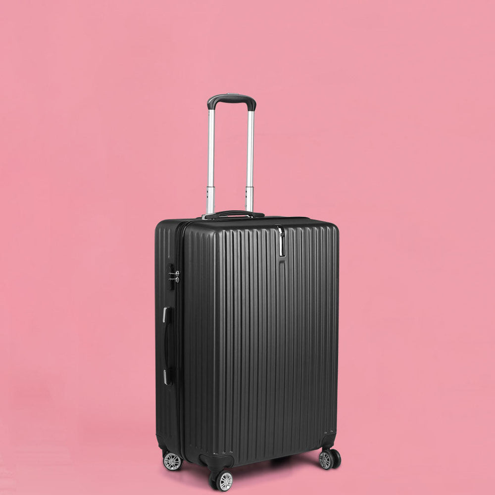 Slimbridge 20&quot; Carry On Luggage Suitcase Travel TSA Lock Hard Shell Case Black