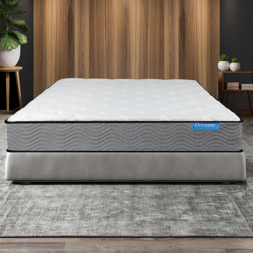 Dreamz Spring Mattress Pocket Bed Top Coil Sleep Foam Extra Firm Double 23CM