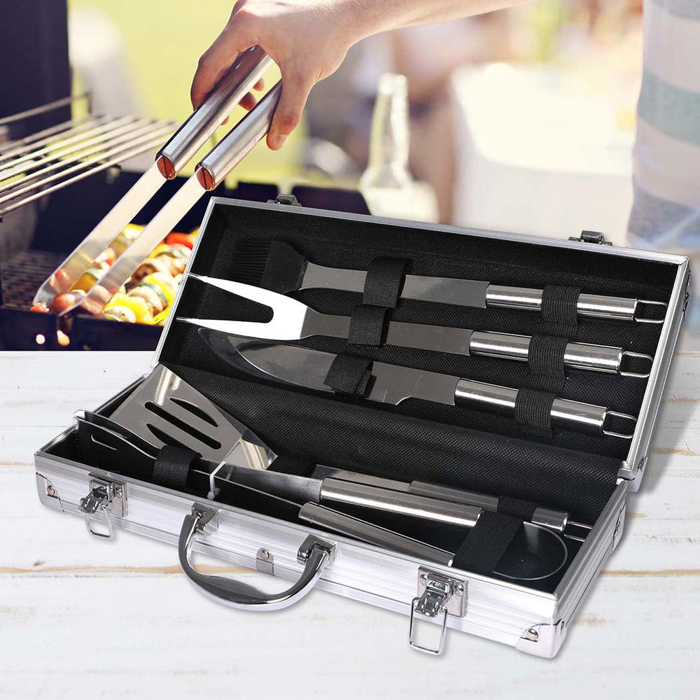 Moyasu 5Pcs BBQ Tool Set Stainless Steel Outdoor Barbecue accessory Grill Cook