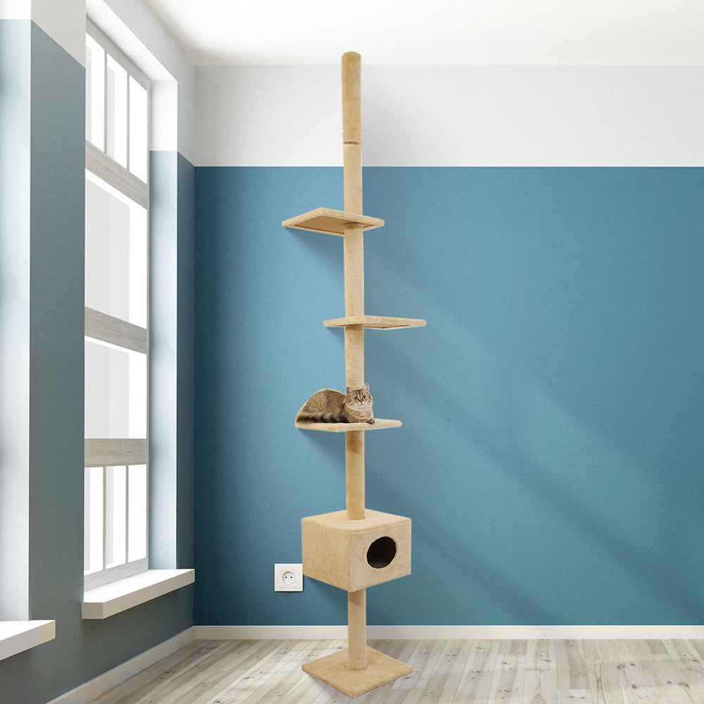 Pawz Cat Scratching Post Tree Cubby House Condo Furniture Scratcher 248-288 High