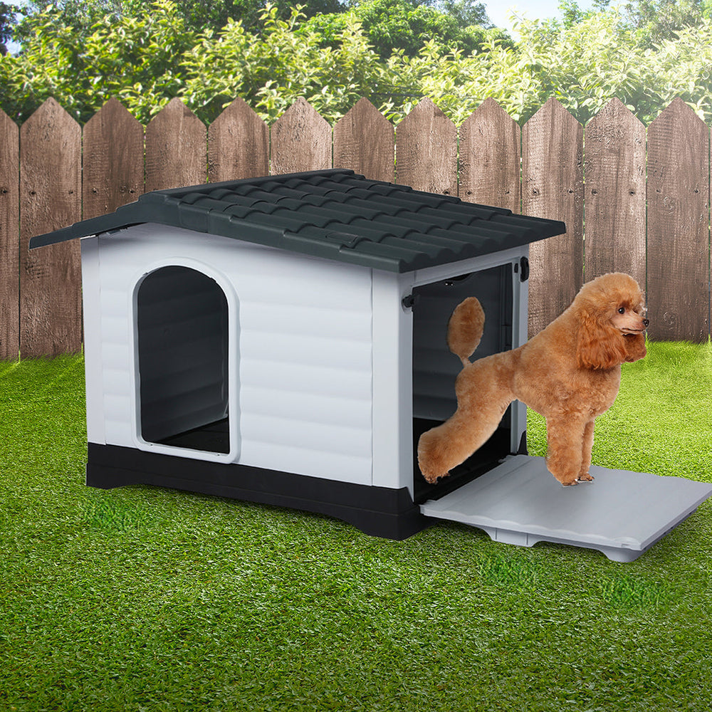 Pawz Dog Kennel Outdoor Indoor Plastic Garden Large House Weatherproof Outside L